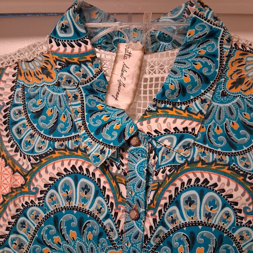 Aratta Sleeveless Maxi Duster Dress Lace on back NWT sz S - Picture 5 of 10